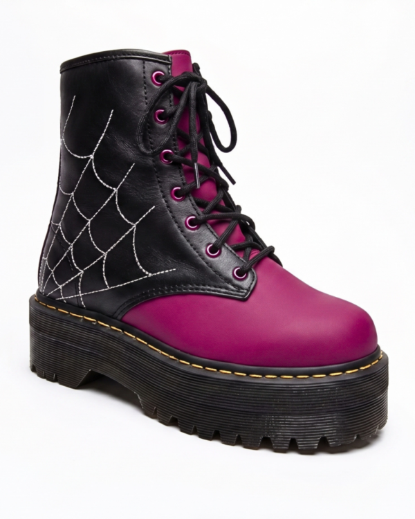Bota Combat Telaraña fucsia Bota Combat Telaraña fucsia