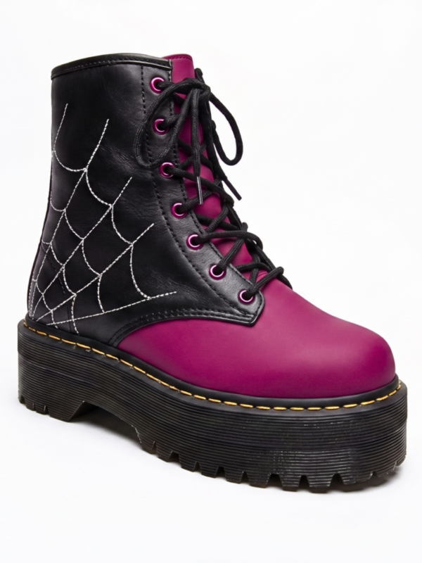 Bota Combat Telaraña fucsia