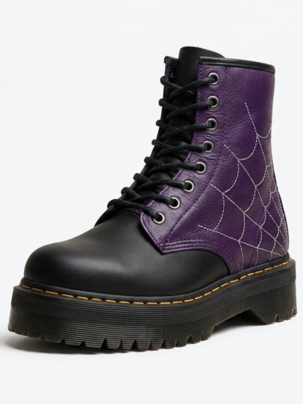 Bota Combat Telaraña Morada